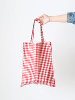 画像をギャラリービューアに読み込む, R&amp;D.M.Co- ギンガムチェックトートバッグ [7618]
