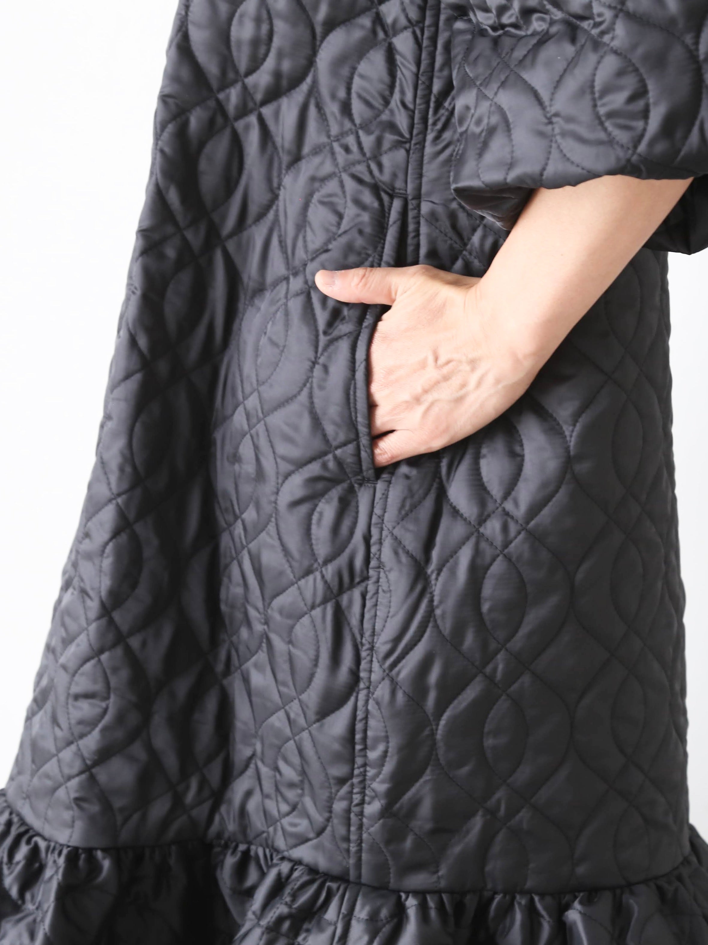 noir kei ninomiya エステルツイルキルトワンピース [3P-C010-051]