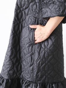 noir kei ninomiya エステルツイル キルト ワンピース パフスリーブ
