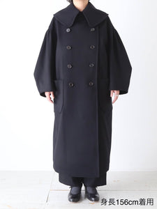 noir kei ninomiya ウールカシミヤメルトンコート [3P-C004-051] – CREER