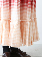 画像をギャラリービューアに読み込む, tao 綿ギンガムチェック 製品ブリーチ加工スカート [TQ-S021-051]

