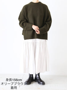 TOUJOURS (トゥジュー) リブステッチクルーネックビッグプルオーバー TOUJOURS リブステッチクルーネックビッグプルオーバー [VM43XK03] – CREER