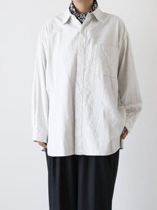 toujours 美品　つなぎ TOUJOURS バギーシャツ カシミヤタッチコットン 2色 秋冬 リラックス