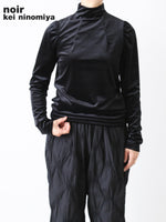 Load image into Gallery viewer, noir kei ninomiya ベロアストレッチTシャツ [3R-T015-051]
