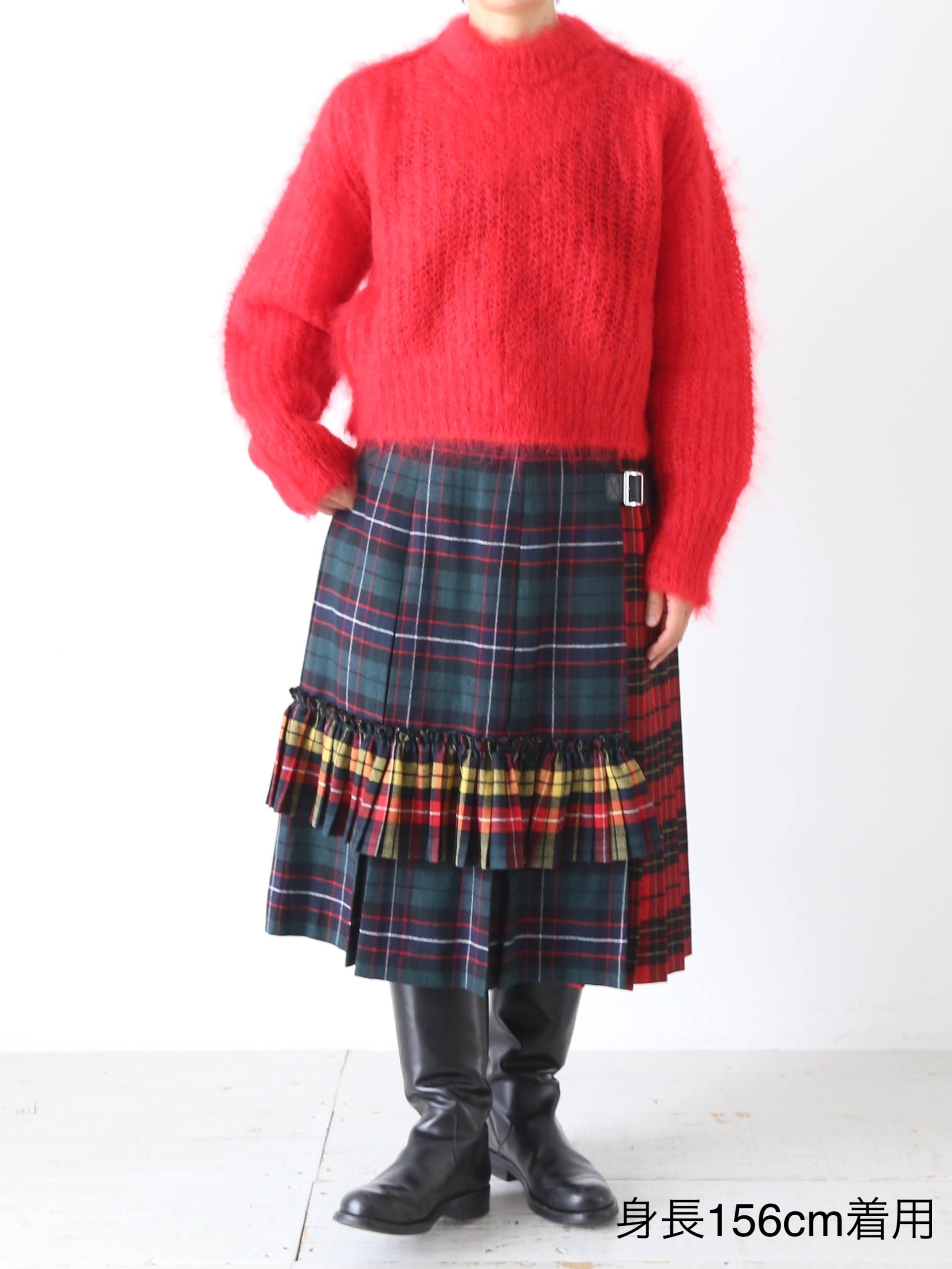 tao タータンチェックスカート tao タータンチェック先染めスカート [TP-S009-051] – CREER