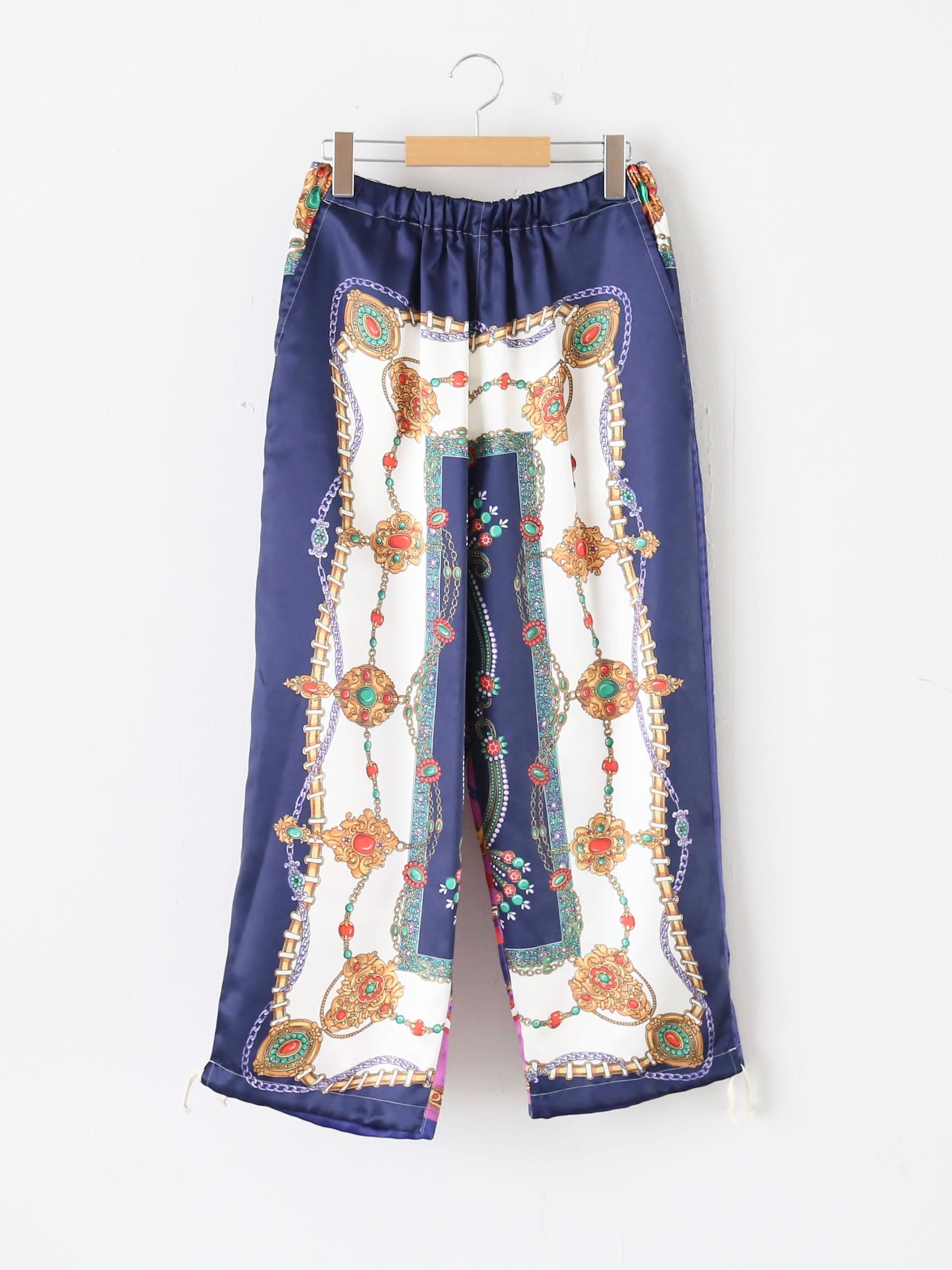 tao エステルスカーフ柄プリントMIXパンツ B柄 [TP-P006-051-B]