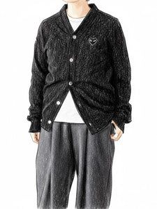 PLAY COMME des GARCONS Vネックカーディガン [AX-N024-051-BLACK] – CREER