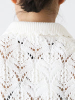 画像をギャラリービューアに読み込む, tao  綿透かし柄MIXニット [TQ-N014-051]
