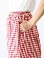 画像をギャラリービューアに読み込む, R&amp;D.M.Co- ギンガムチェックゴムパンツ [7608]
