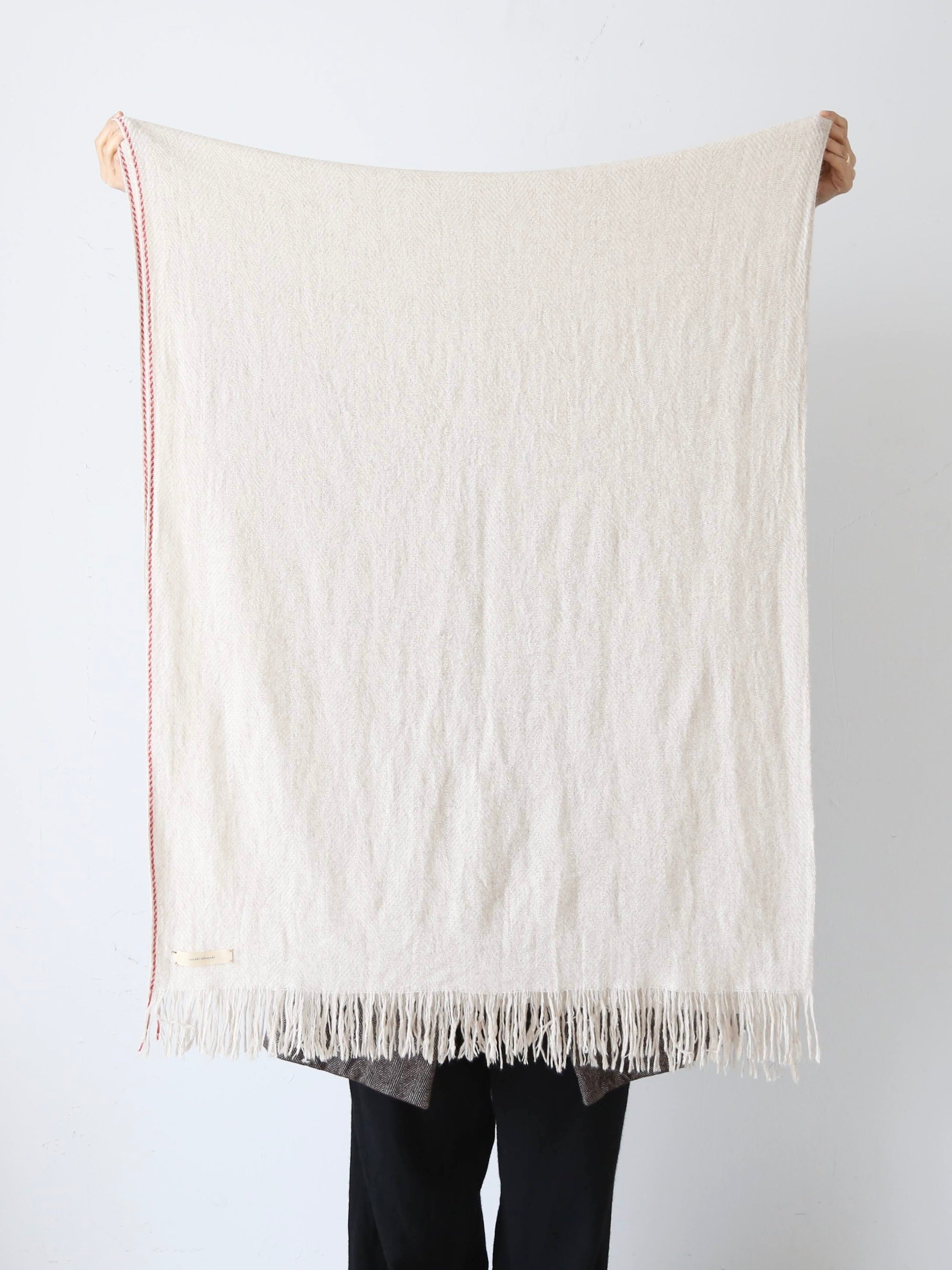 suzuki takayuki ヘリンボーンショール [A265-05]