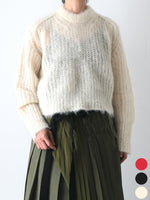 画像をギャラリービューアに読み込む, tao ウール片畔起毛加工セーター [TP-N008-051]
