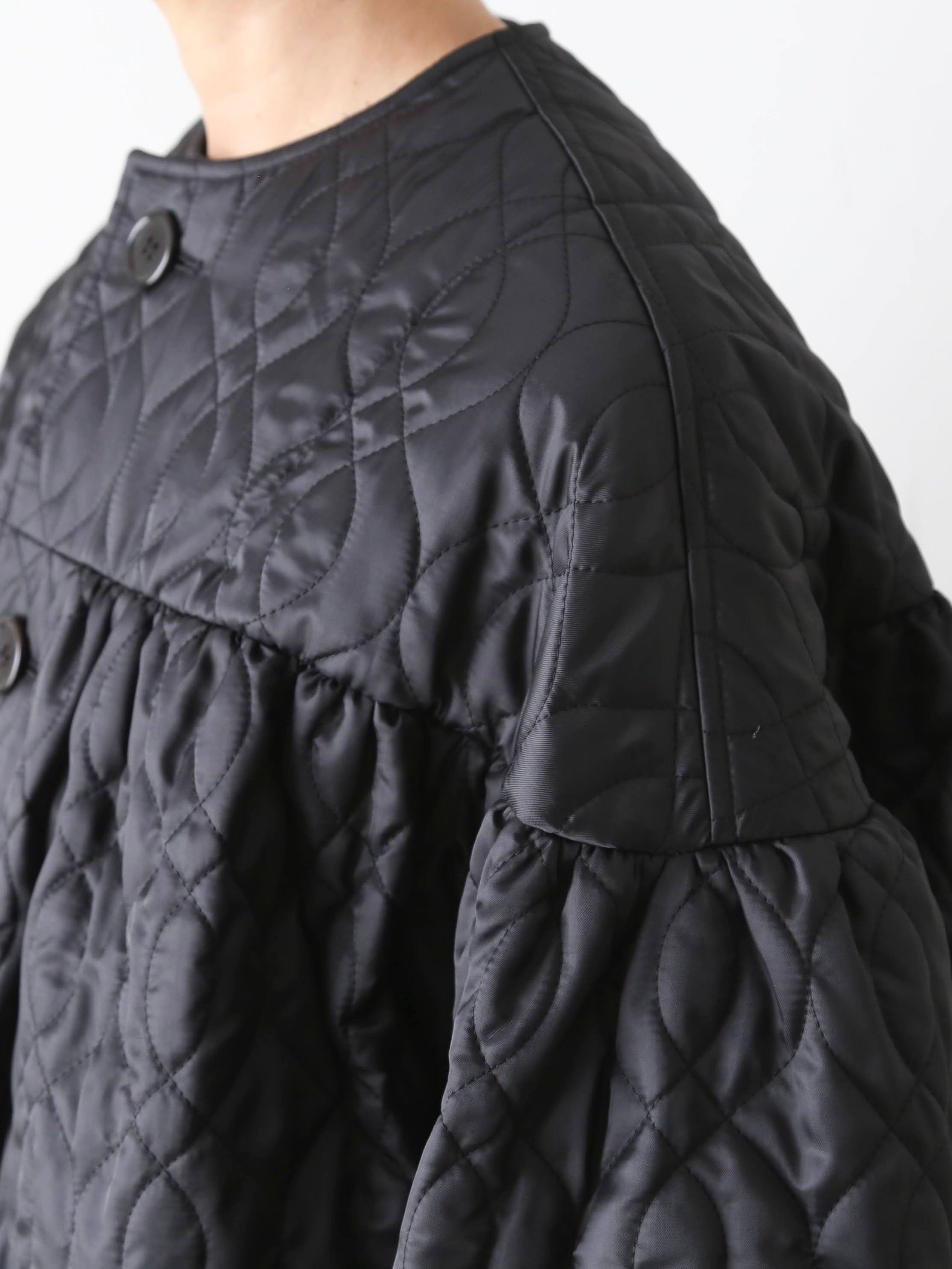 noir kei ninomiya エステルツイルキルトコート [3P-C003-051]