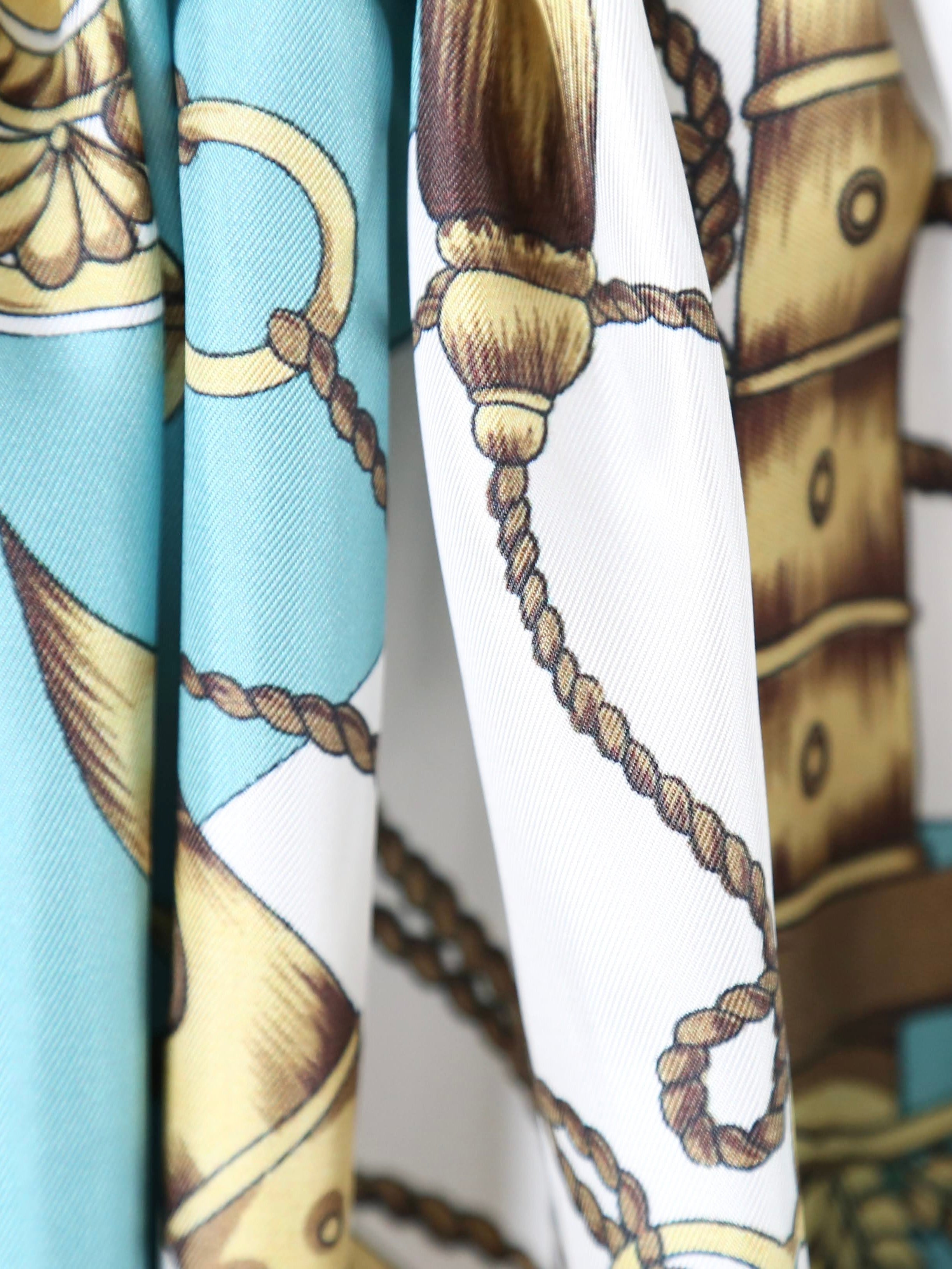 tao エステルスカーフ柄プリントMIXスカートA柄 [TP-S016-051-A]