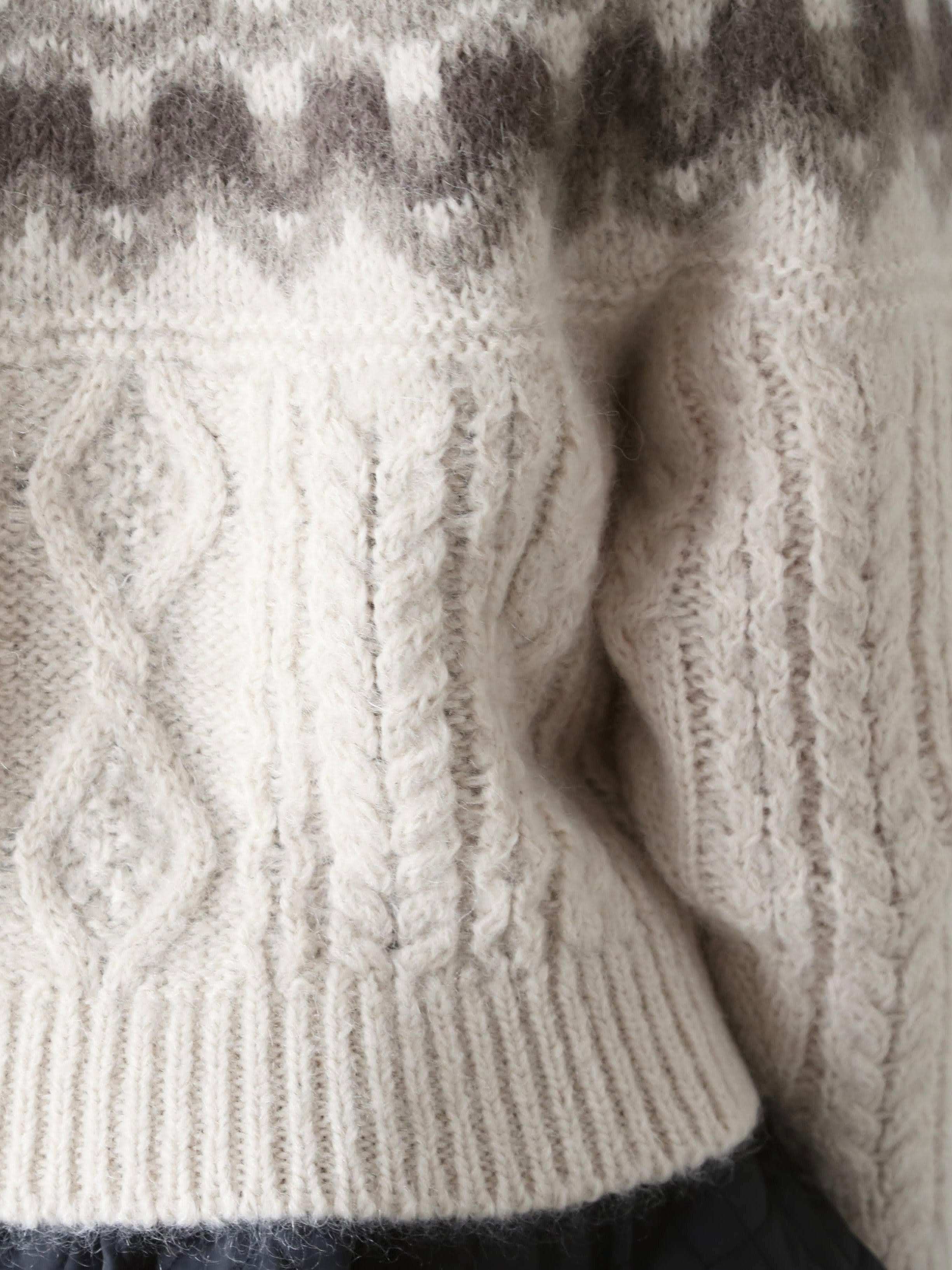 tao ノルディック柄スパンコール刺繍セーター [TP-N002-051]