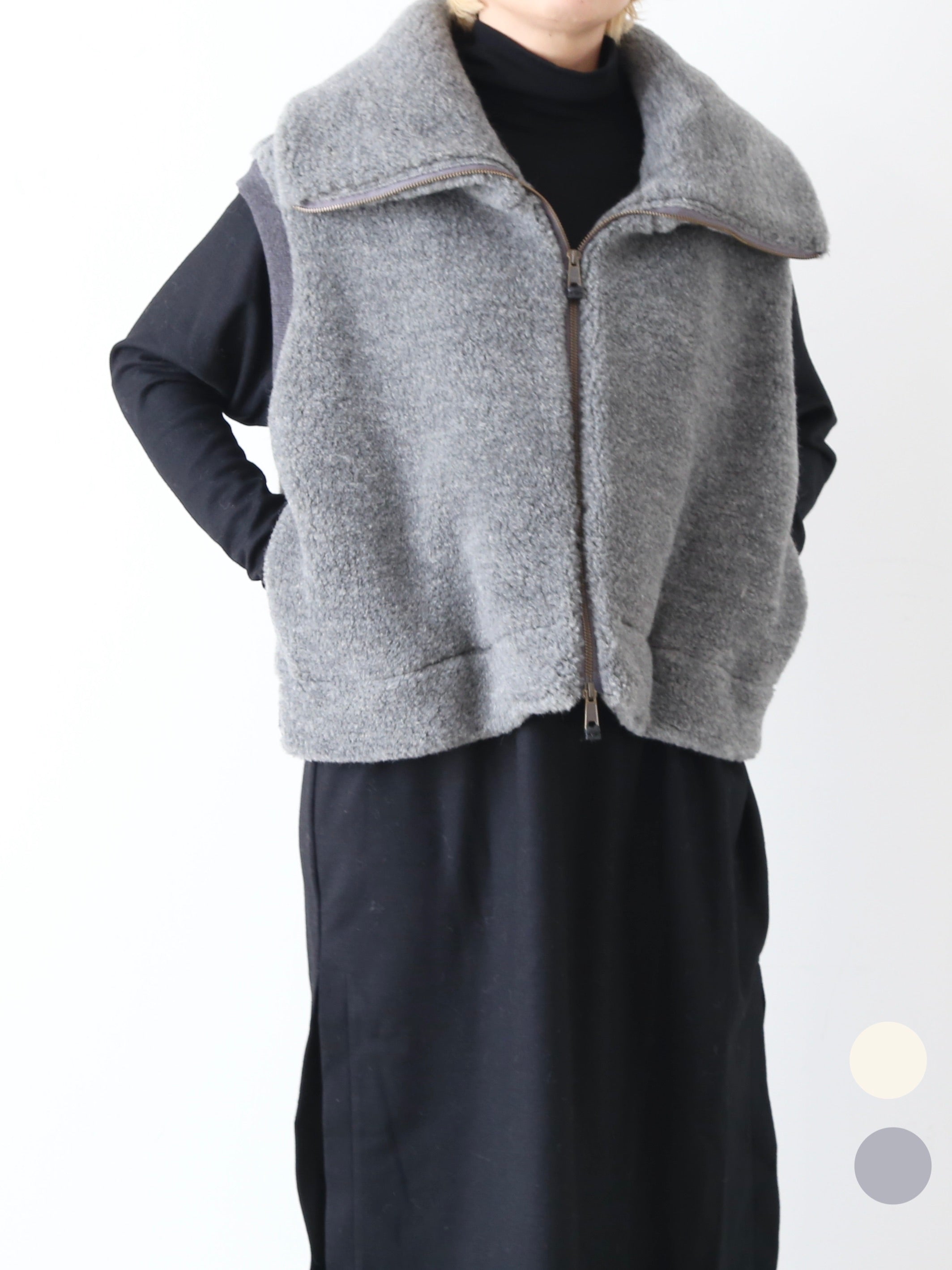 ebagos  スワンベスト ウールボア [55610]