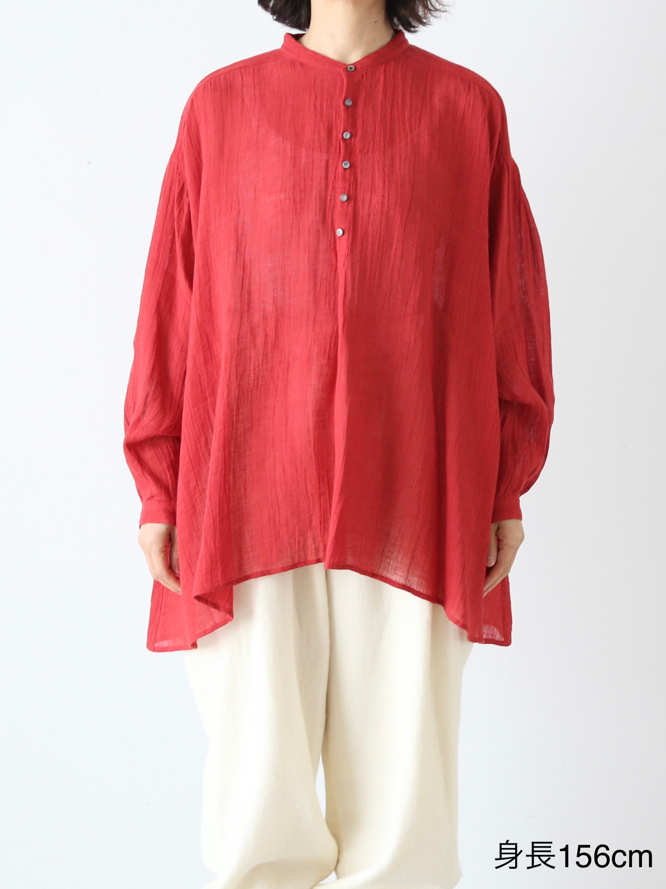 suzuki takayuki ガーゼプルオーバーブラウス [A261-04]