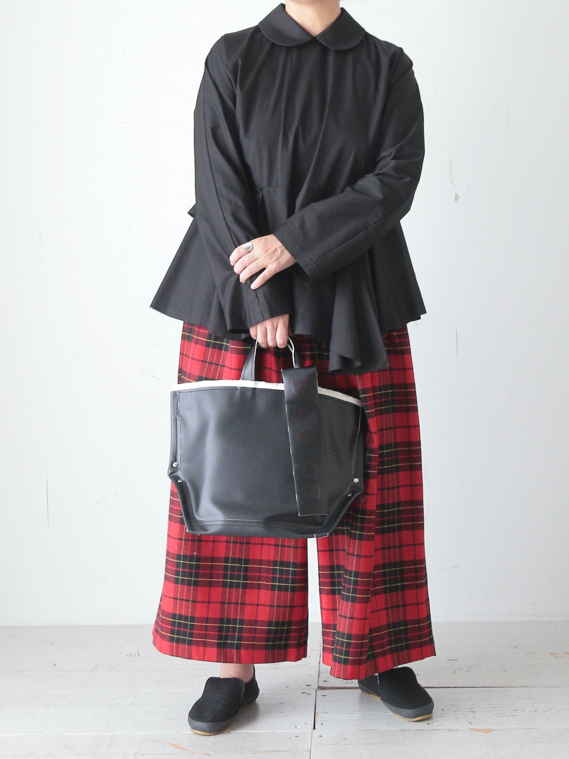 ebagos Y字トートM・6号PVCキャンバス(IVBK) [15608]