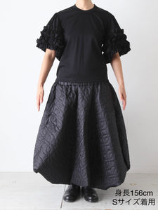 noir kei ninomiya 綿ポンチTシャツ(フリル袖) [3P-T013-051] – CREER