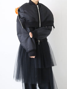 noir kei ninomiya ナイロンツイル ジャケット MA-1 リバーシブル