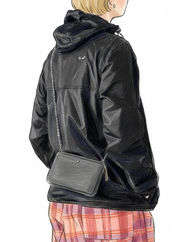 PLAY COMME des GARCONS K-WAY ジップアップフーディー(ブラック×ブラックエンブレム) [AZ-J507-051] (コピー)