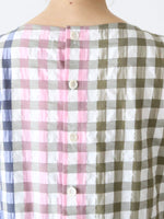 画像をギャラリービューアに読み込む, tao エステル綿ギンガムチェックワンピース [TQ-O013-051]
