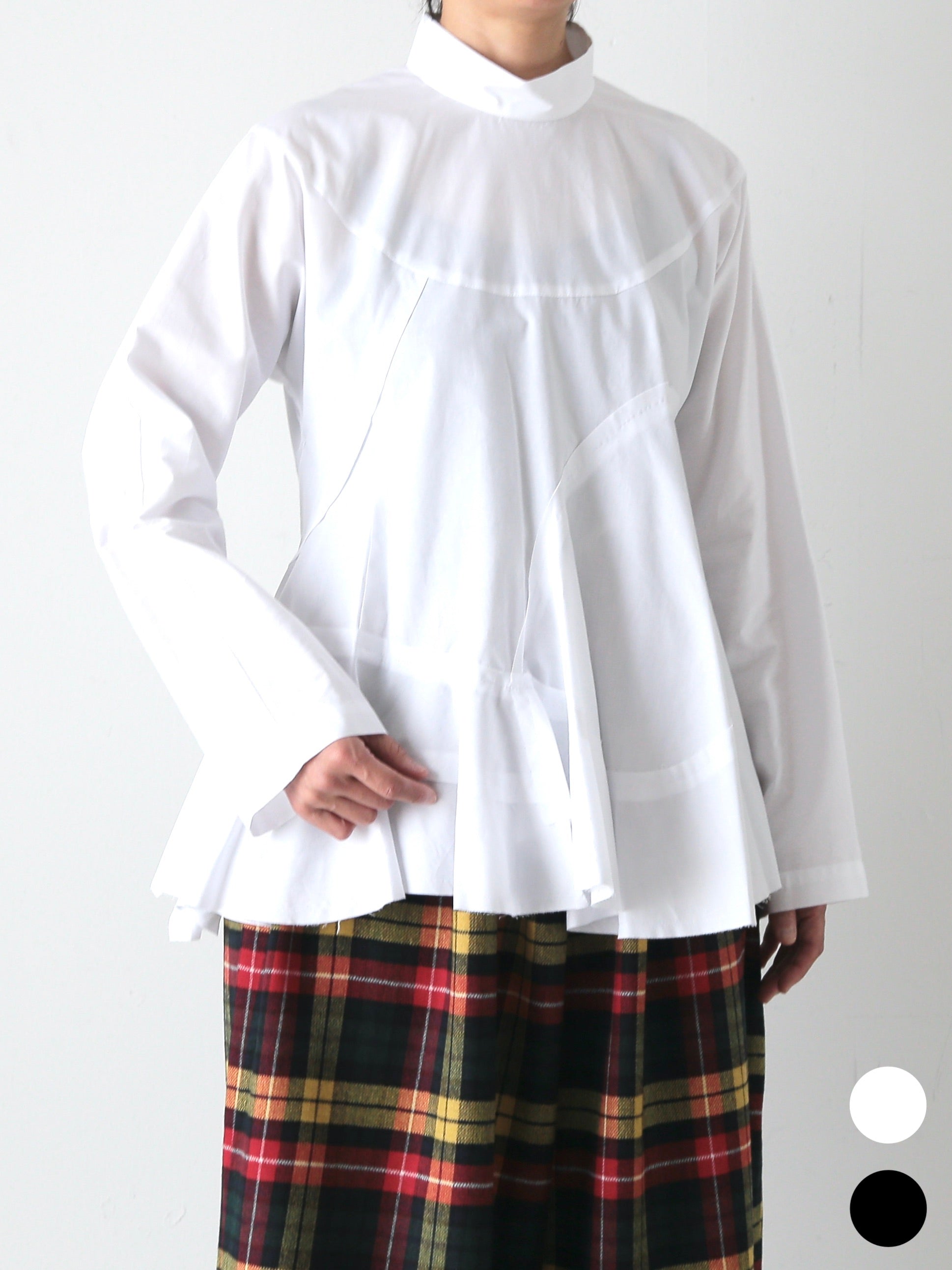 tao 綿ブロードブラウス(ハイネック) [TP-B016-051]