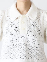 画像をギャラリービューアに読み込む, tao  綿透かし柄MIXニット [TQ-N014-051]
