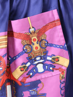 画像をギャラリービューアに読み込む, tao エステルスカーフ柄プリントMIXパンツ B柄 [TP-P006-051-B]
