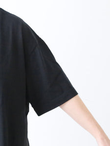 TOUJOURS コンビネーションTシャツ コットン×シルク ブラック 肘丈 – CREER