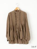 画像をギャラリービューアに読み込む, suzuki takayuki ピンタックブラウス [A261-06]
