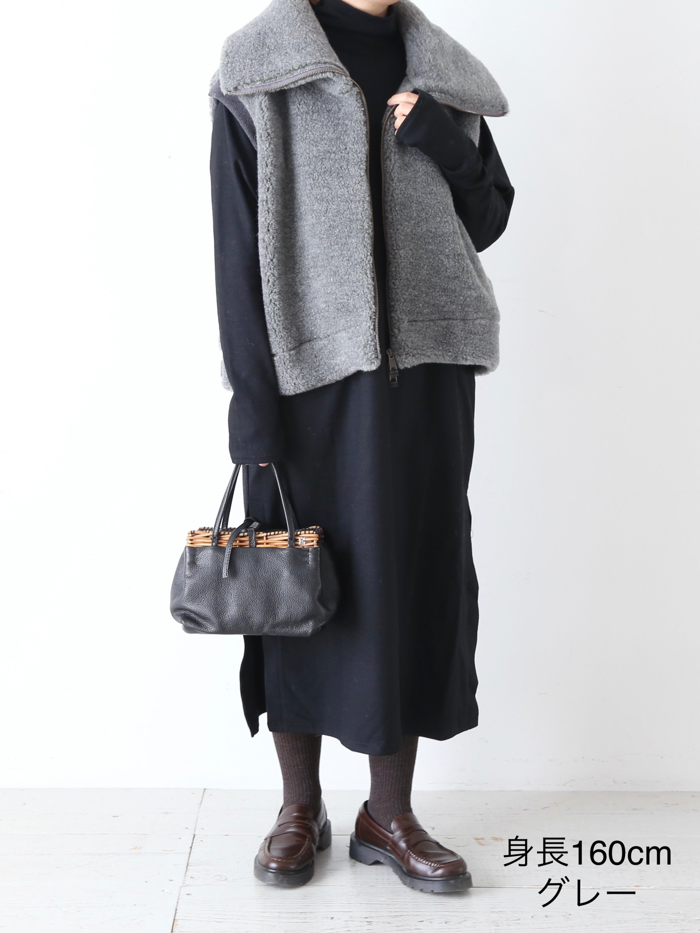 ebagos  スワンベスト ウールボア [55610]