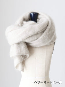 TOUJOURS (トゥジュー) カシミヤストール  ベージュ ー WOMEN'S】TOUJOURS（トゥジュー）“Plain Stitch Mink Finished Stole