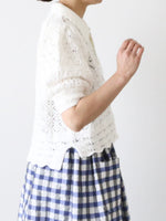 画像をギャラリービューアに読み込む, tao  綿透かし柄MIXニット [TQ-N014-051]
