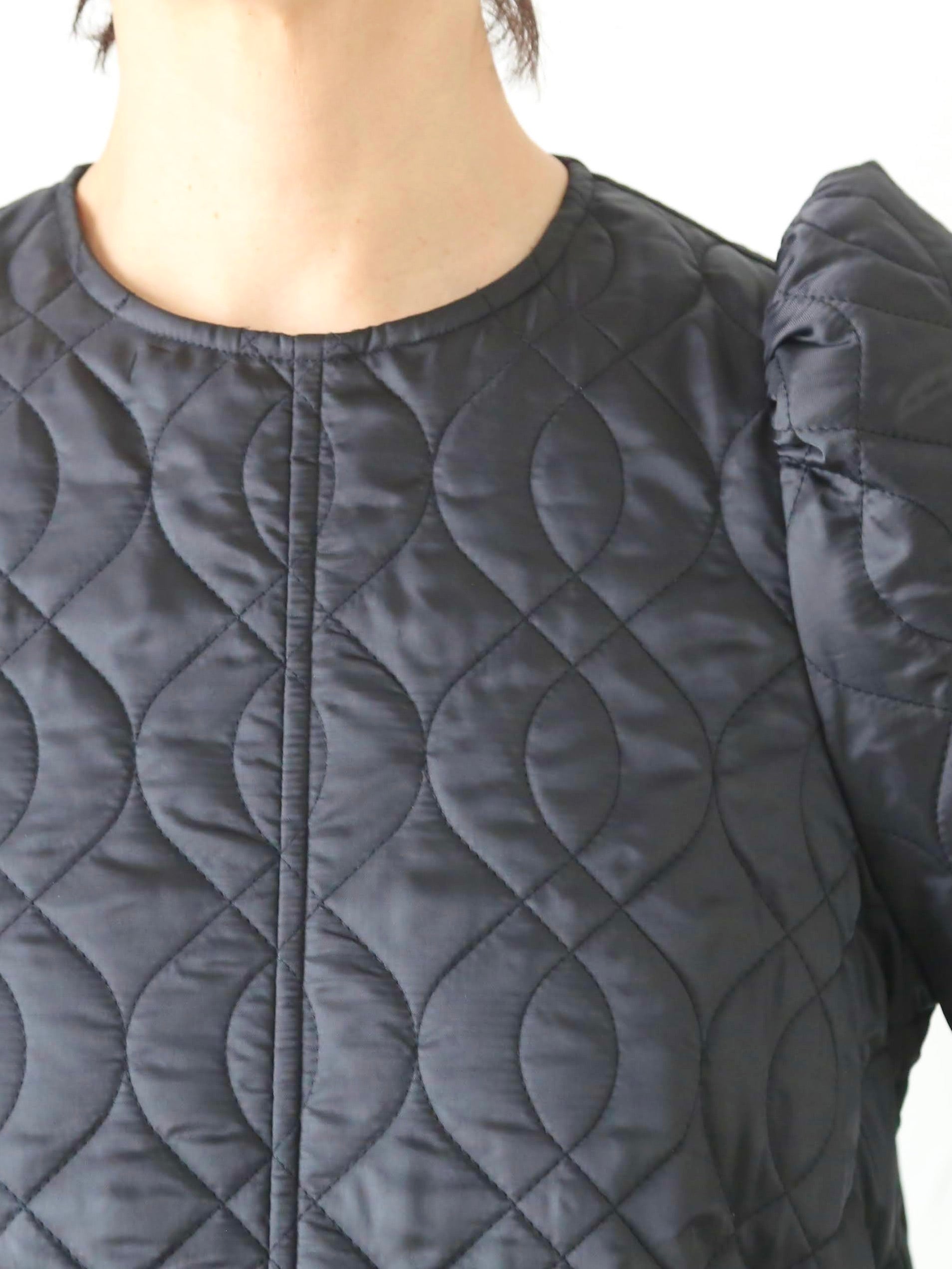 noir kei ninomiya エステルツイルキルトワンピース [3P-C010-051]