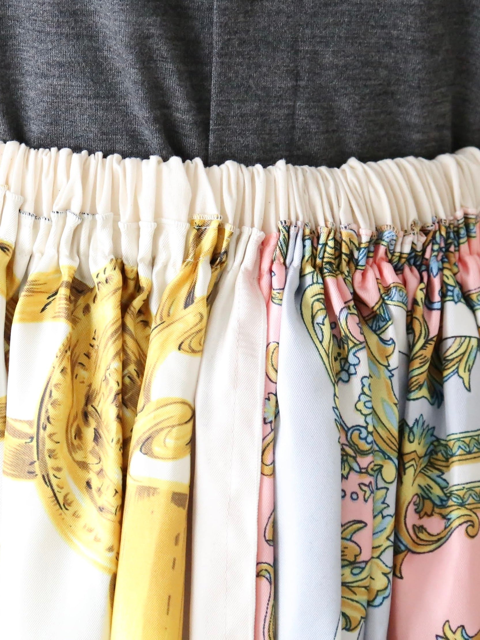 tao エステルスカーフ柄プリントMIXスカートB柄 [TP-S016-051-B]