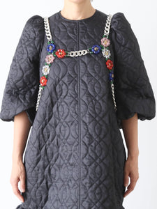 noir kei ninomiya ビーズ×チェーン ハーネス お花モチーフ – CREER