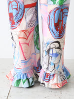 画像をギャラリービューアに読み込む, ayanoguchiaya アートプリンテッドフリルパンツ [dress.25-P]
