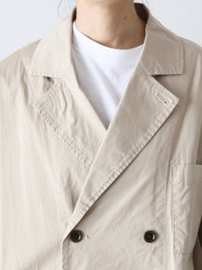 24AW TOUJOURS トゥジュー　ダブルブレストサックジャケット 白 TOUJOURS ダブルブレステッド サックジャケット ガーメントダイ 軽量 2