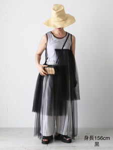 noir kei ninomiya ナイロンチュール ワンピース 3枚重ね 2色 – CREER