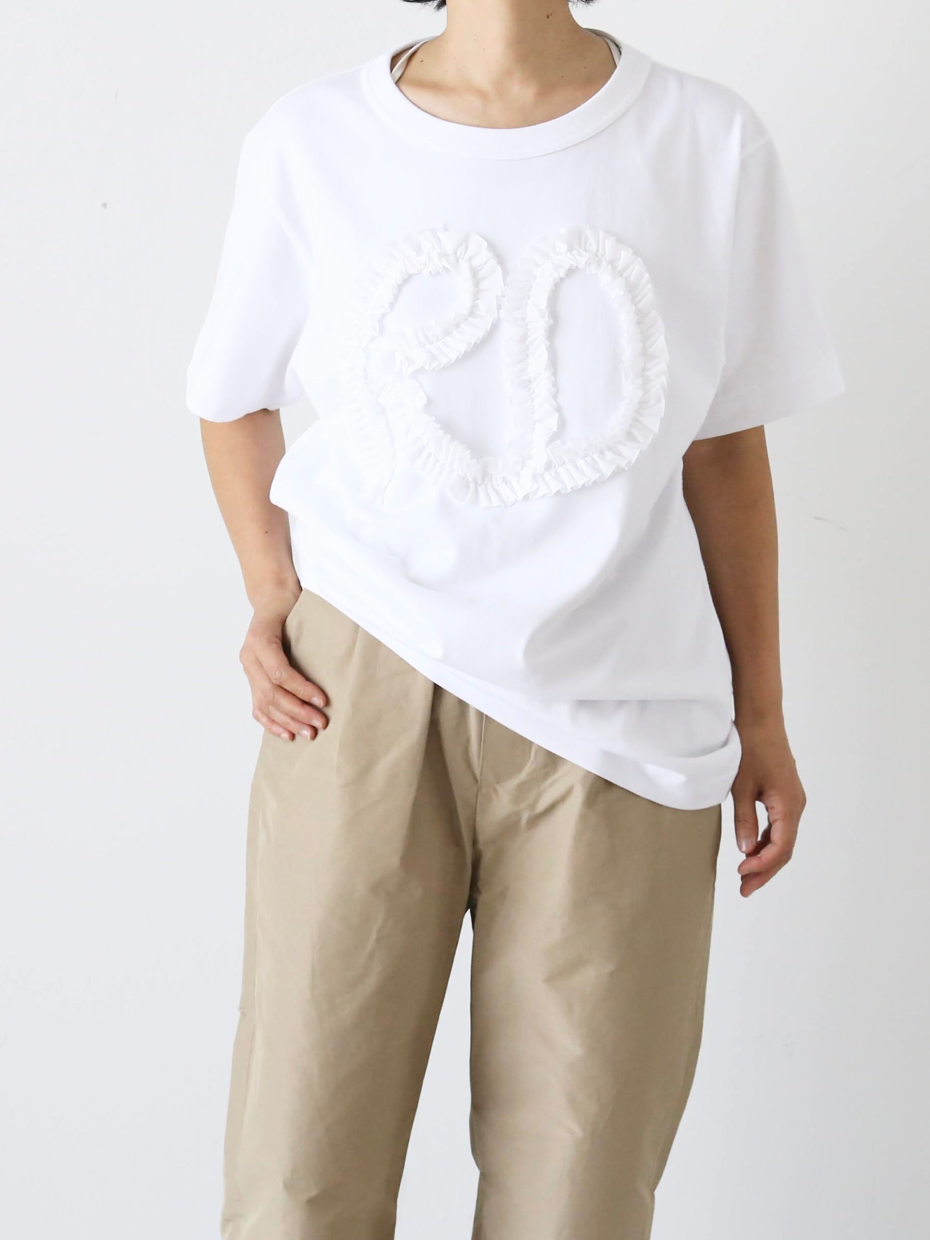 R&D.M.Co- メンズR.Dフリルエンブロイダリー ハーフスリーブTシャツ [7623]