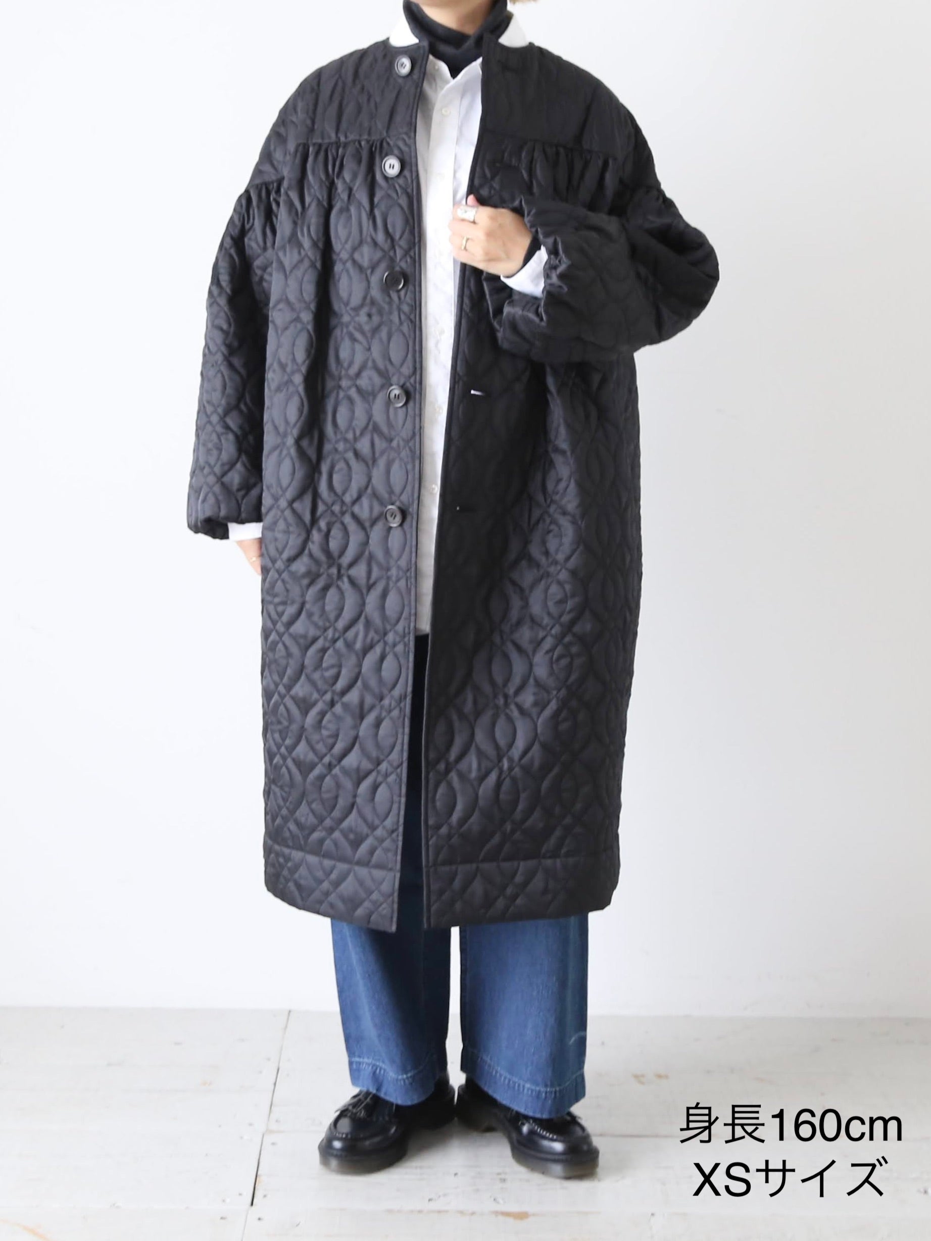 noir kei ninomiya エステルツイルキルトコート [3P-C003-051]