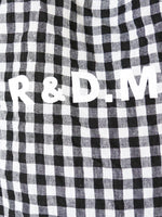 画像をギャラリービューアに読み込む, R&amp;D.M.Co- リネンギンガムチェックトートバッグ [7507]
