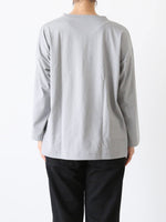 画像をギャラリービューアに読み込む, GICIPI クルーネックリラックスフィット9分袖カットソー (カノッキーア) [2406P]
