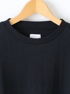 TOUJOURS コンビネーションTシャツ コットン×シルク ブラック 肘丈 – CREER