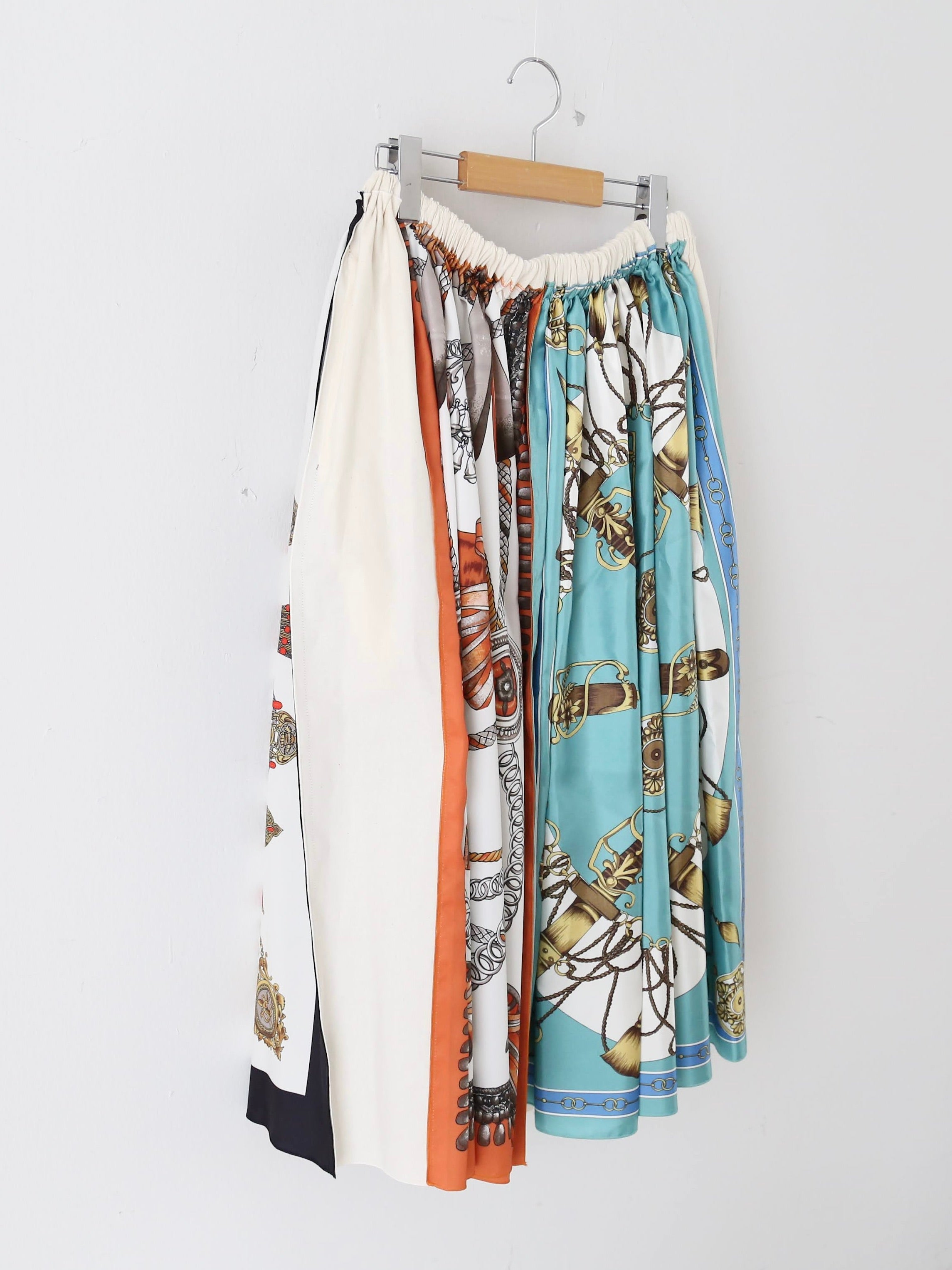 tao エステルスカーフ柄プリントMIXスカートA柄 [TP-S016-051-A]