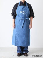 画像をギャラリービューアに読み込む, R&amp;D.M.Co- インディゴライトコーデュロイエプロン [7679]
