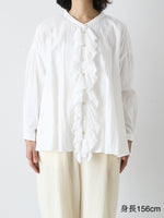 画像をギャラリービューアに読み込む, suzuki takayuki ラッフルブラウス [A261-16]
