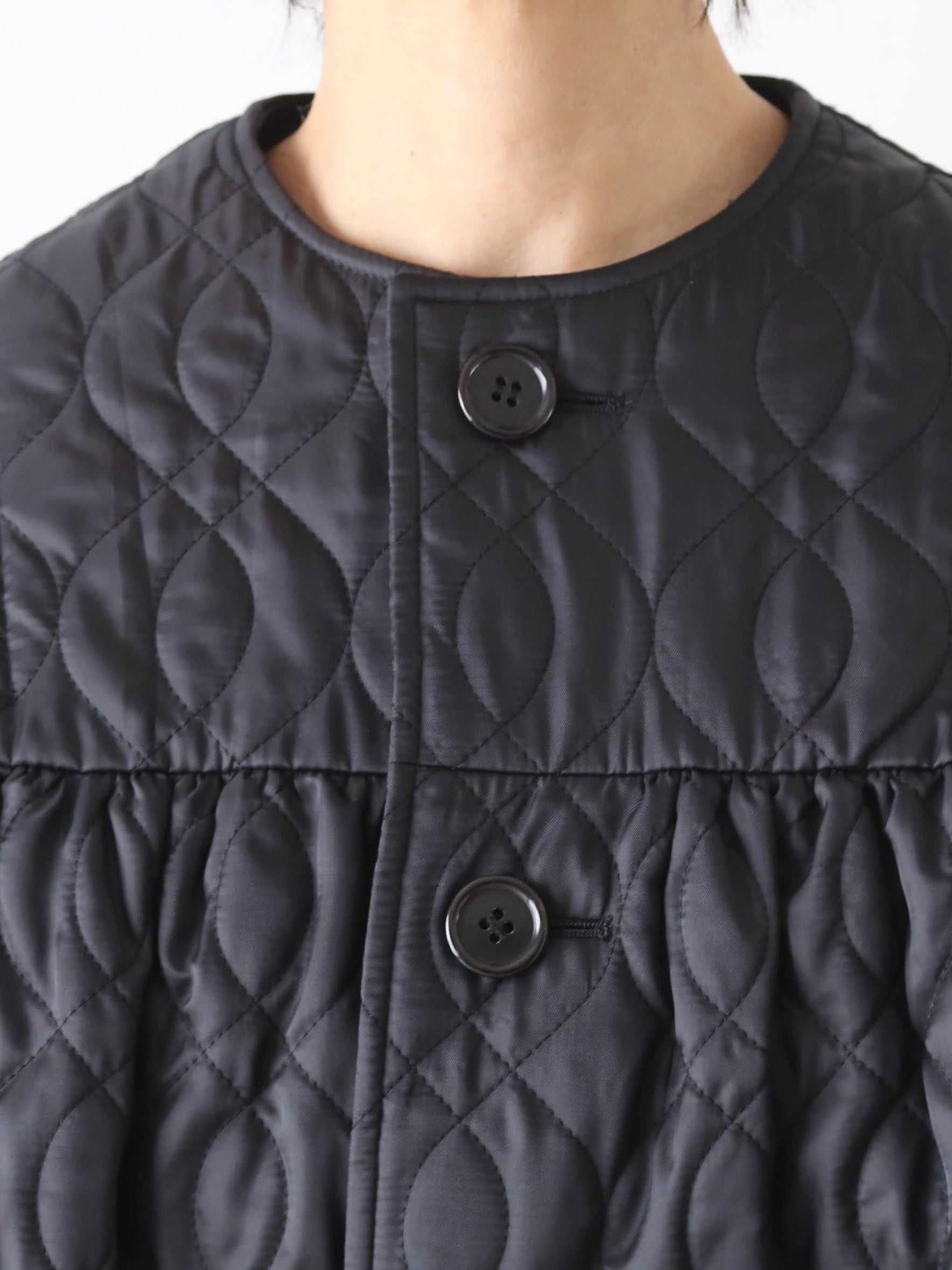 noir kei ninomiya エステルツイルキルトコート [3P-C003-051]