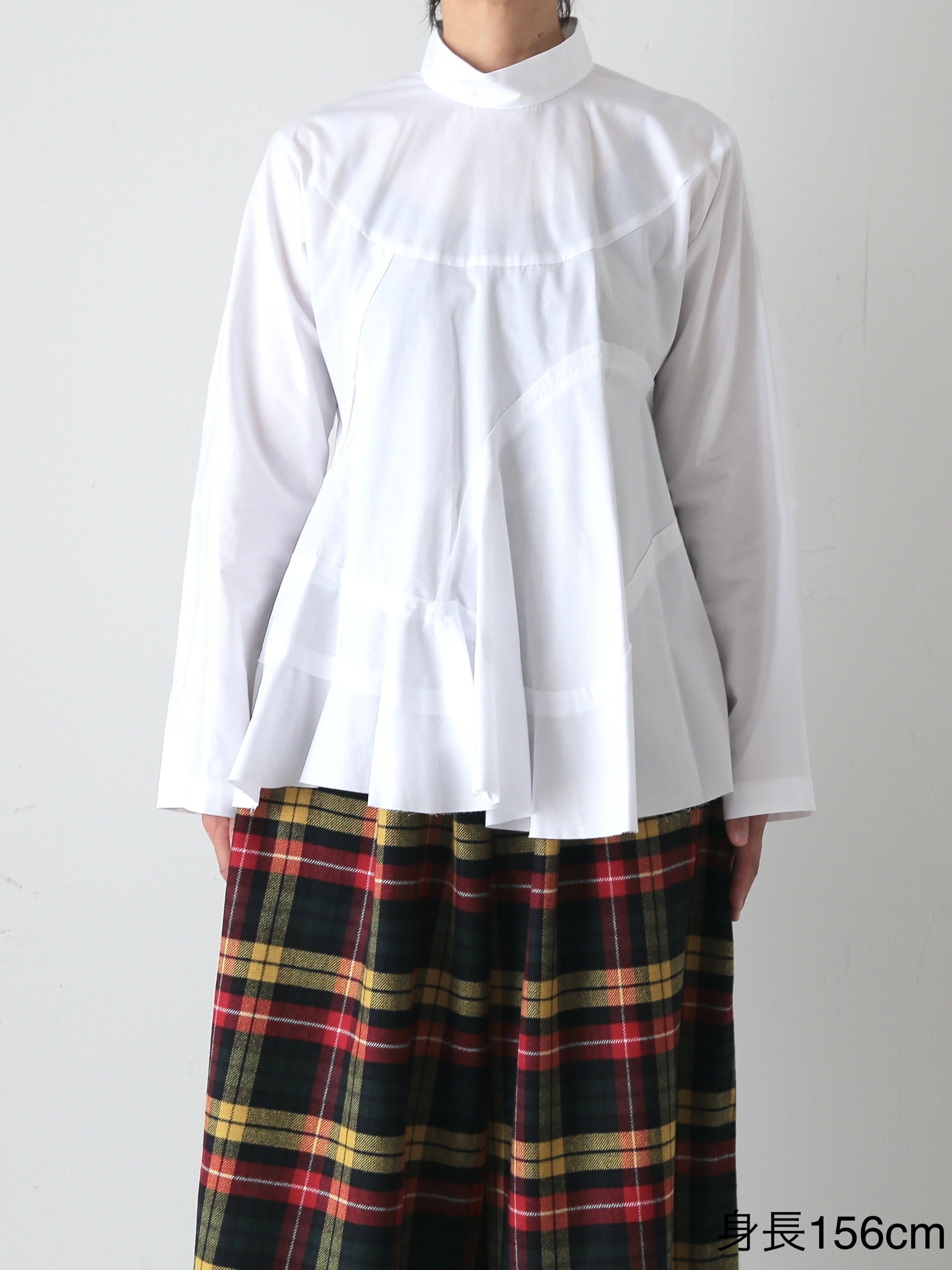 tao 綿ブロードブラウス(ハイネック) [TP-B016-051]