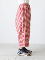 画像をギャラリービューアに読み込む, R&amp;D.M.Co- ギンガムチェックゴムパンツ [7608]

